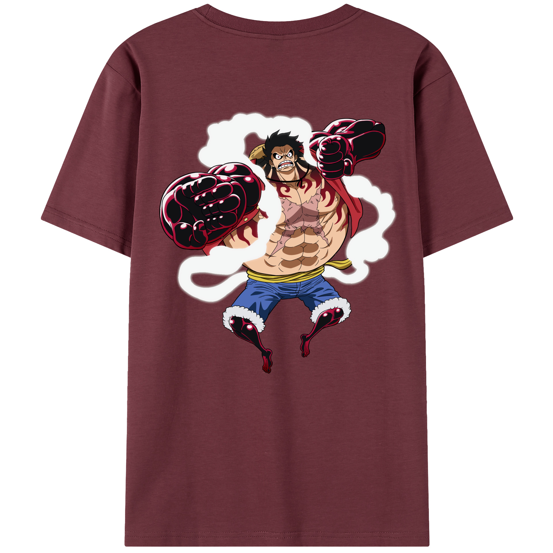 ワンピース モンキー・D・ルフィ ONE PIECE Monkey D. Luffy 綿100％半袖Tシャツ（背面プリント）